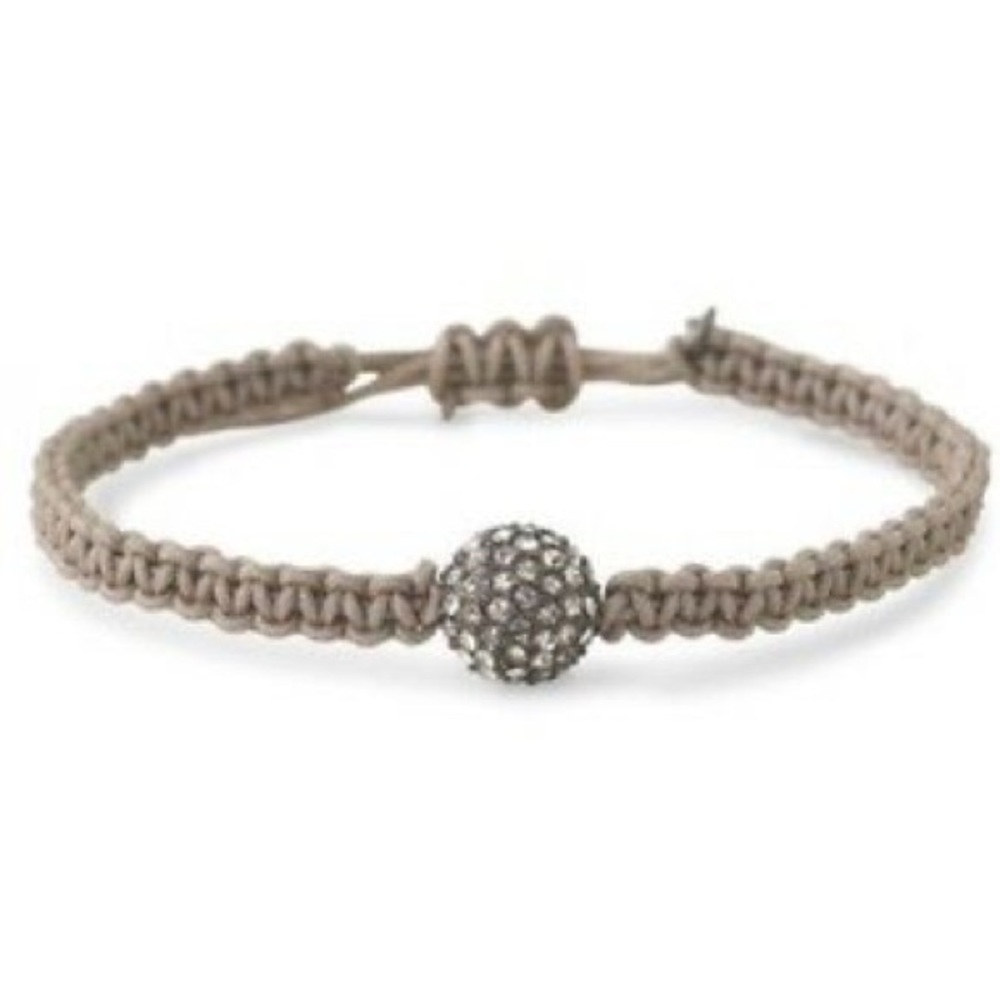 stella and dot grey diamond ball sole bracelet